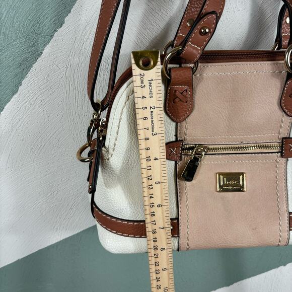 Born Concept Women's Hip Multi Pocket White Leather Casual Shoulder Satchel Bag - Picture 10 of 11